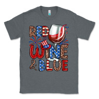 Charcoal Heather red wine and blue Classic Tee - Zillion Design Studio