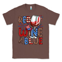 Chestnut red wine and blue Classic Tee - Zillion Design Studio