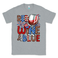 Heather Grey red wine and blue Classic Tee - Zillion Design Studio