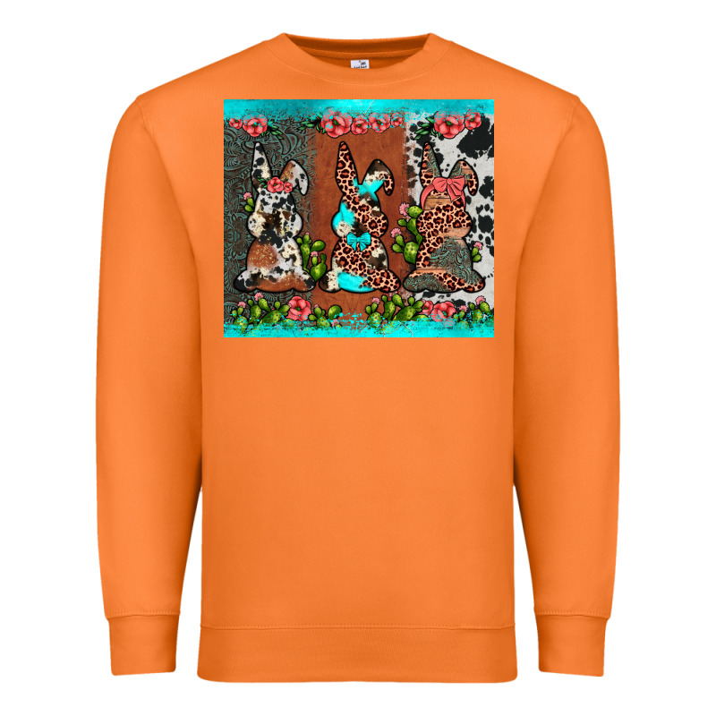 Easter Bunny's Leopard Cowhide Cactus Premium Sweatshirt by JahusDesignShop | Teevron