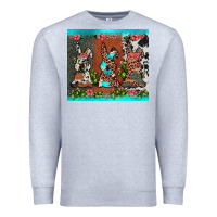 Heather Grey easter bunny's leopard cowhide cactus Premium Sweatshirt - JahusDesignShop