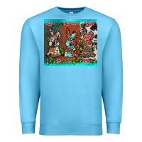 Ocean Blue easter bunny's leopard cowhide cactus Premium Sweatshirt - JahusDesignShop