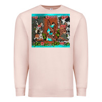 Pale Pink easter bunny's leopard cowhide cactus Premium Sweatshirt - JahusDesignShop