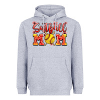Heather Grey softball mom Heavyweight Hoodie - JahusDesignShop