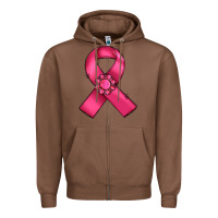 Chestnut breast cancer awareness ribbon Zipper Hoodie - RanaPortraitStore