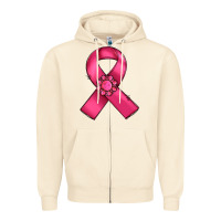 Sandshell breast cancer awareness ribbon Zipper Hoodie - RanaPortraitStore