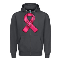 Smoke breast cancer awareness ribbon Zipper Hoodie - RanaPortraitStore