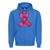 True Royal breast cancer awareness ribbon Zipper Hoodie - RanaPortraitStore