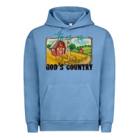 Pigment Pebble Blue this is god's country Urban Hoodie - MaliasSmallBusiness