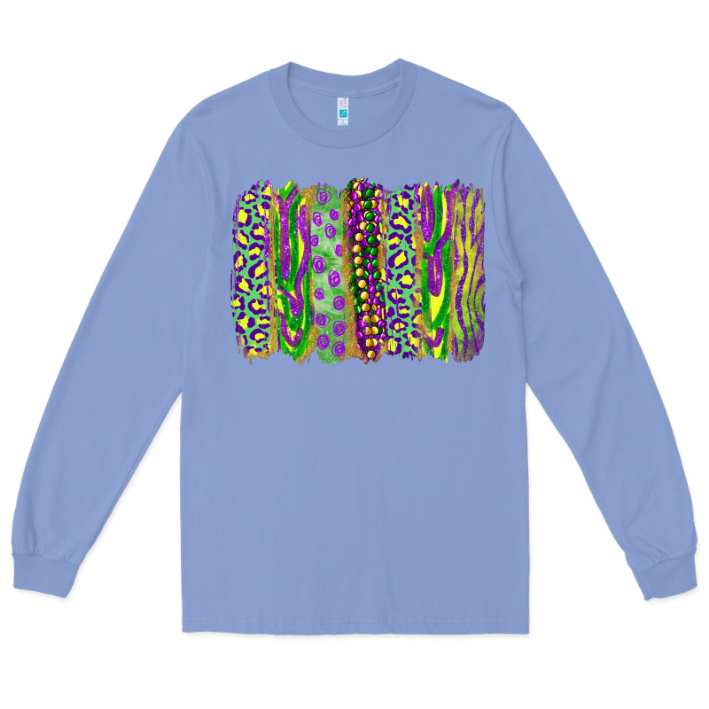 Mardi Gras Brush Stroke Long Sleeve Tee by RanaPortraitStore | Teevron