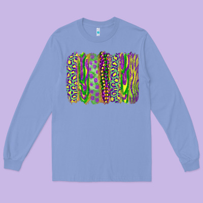 Long Sleeve Tee Mardi gras brush stroke