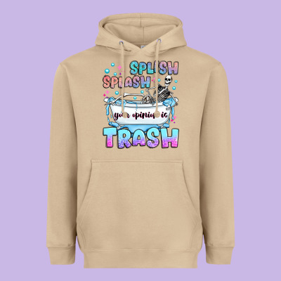 Splish Splash Your Opinion Is Trash Heavyweight Hoodie Designed By Jahusdesignshop