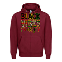 Burgundy black vibes only Zipper Hoodie - Zillion Design Studio