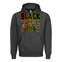 Charcoal Heather black vibes only Zipper Hoodie - Zillion Design Studio