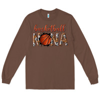 Chestnut basketball nana with leopard Long Sleeve Tee - texasbilliewilder