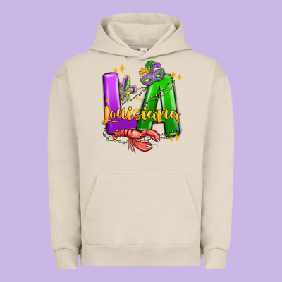 Louisiana Mardi Gras Urban Hoodie Designed By Maliassmallbusiness
