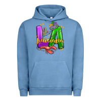 Pigment Pebble Blue louisiana mardi gras Urban Hoodie - MaliasSmallBusiness