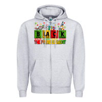 Heather Grey black the prime element Zipper Hoodie - Zillion Design Studio
