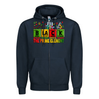 Navy black the prime element Zipper Hoodie - Zillion Design Studio