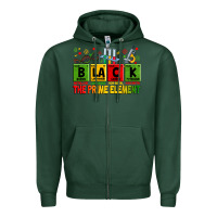 Sports Green black the prime element Zipper Hoodie - Zillion Design Studio
