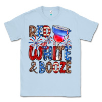 Dusty Blue red white and booze Classic Tee - Zillion Design Studio