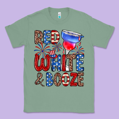 Red White And Booze Classic Tee Designed By Zillion Design Studio