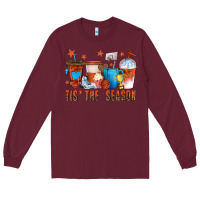 Burgundy basketball tisthe season coffee cups Long Sleeve Tee - texasbilliewilder