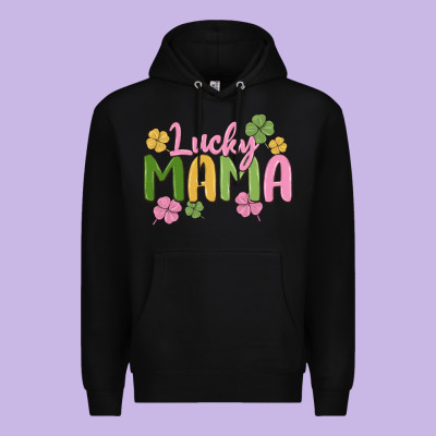Lucky Mama Premium Hoodie Designed By Maliassmallbusiness
