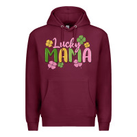 Burgundy lucky mama Premium Hoodie - MaliasSmallBusiness