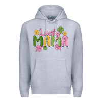 Heather Grey lucky mama Premium Hoodie - MaliasSmallBusiness