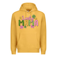 Mustard lucky mama Premium Hoodie - MaliasSmallBusiness