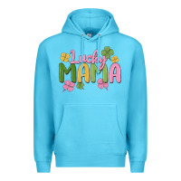 Ocean Blue lucky mama Premium Hoodie - MaliasSmallBusiness