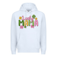 White lucky mama Premium Hoodie - MaliasSmallBusiness