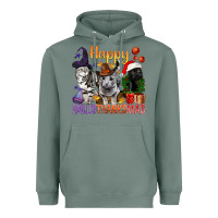 Happy Hallothanksmas Cats Heavyweight Hoodie | Teevron