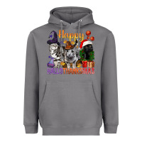 Storm Happy Hallothanksmas Cats Heavyweight Hoodie - BundleAndBundleShop
