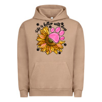 Pigment Burro life is better with dogs Urban Hoodie - NancyCooperArtShop