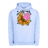 Pigment Grape Ice life is better with dogs Urban Hoodie - NancyCooperArtShop