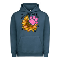 Pigment Midnight Navy life is better with dogs Urban Hoodie - NancyCooperArtShop