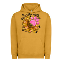 Pigment Peanut Butter life is better with dogs Urban Hoodie - NancyCooperArtShop