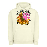 Pigment Pistachio life is better with dogs Urban Hoodie - NancyCooperArtShop