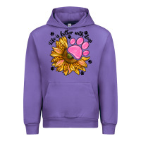 Tulip life is better with dogs Urban Hoodie - NancyCooperArtShop