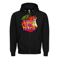 Black Trick or Teach Zipper Hoodie - texasbilliewilder
