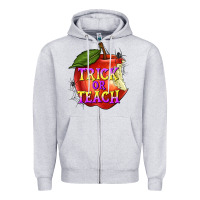 Heather Grey Trick or Teach Zipper Hoodie - texasbilliewilder