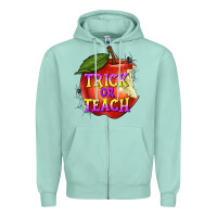 Seafoam Trick or Teach Zipper Hoodie - texasbilliewilder