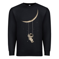 Black Astronaut Moon Swing Premium Sweatshirt - Bettercallsaul