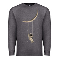 Charcoal Heather Astronaut Moon Swing Premium Sweatshirt - Bettercallsaul