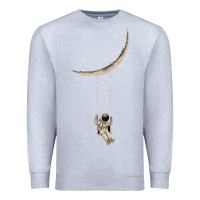 Heather Grey Astronaut Moon Swing Premium Sweatshirt - Bettercallsaul