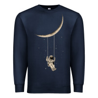 Navy Astronaut Moon Swing Premium Sweatshirt - Bettercallsaul