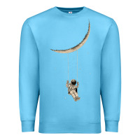 Ocean Blue Astronaut Moon Swing Premium Sweatshirt - Bettercallsaul