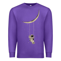 Purple Astronaut Moon Swing Premium Sweatshirt - Bettercallsaul